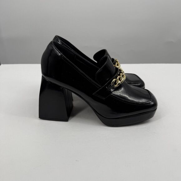 Dream Pairs Black Platform Loafers US 8.5 Chunky  Academia Y2K Style Gothic - Picture 4 of 15